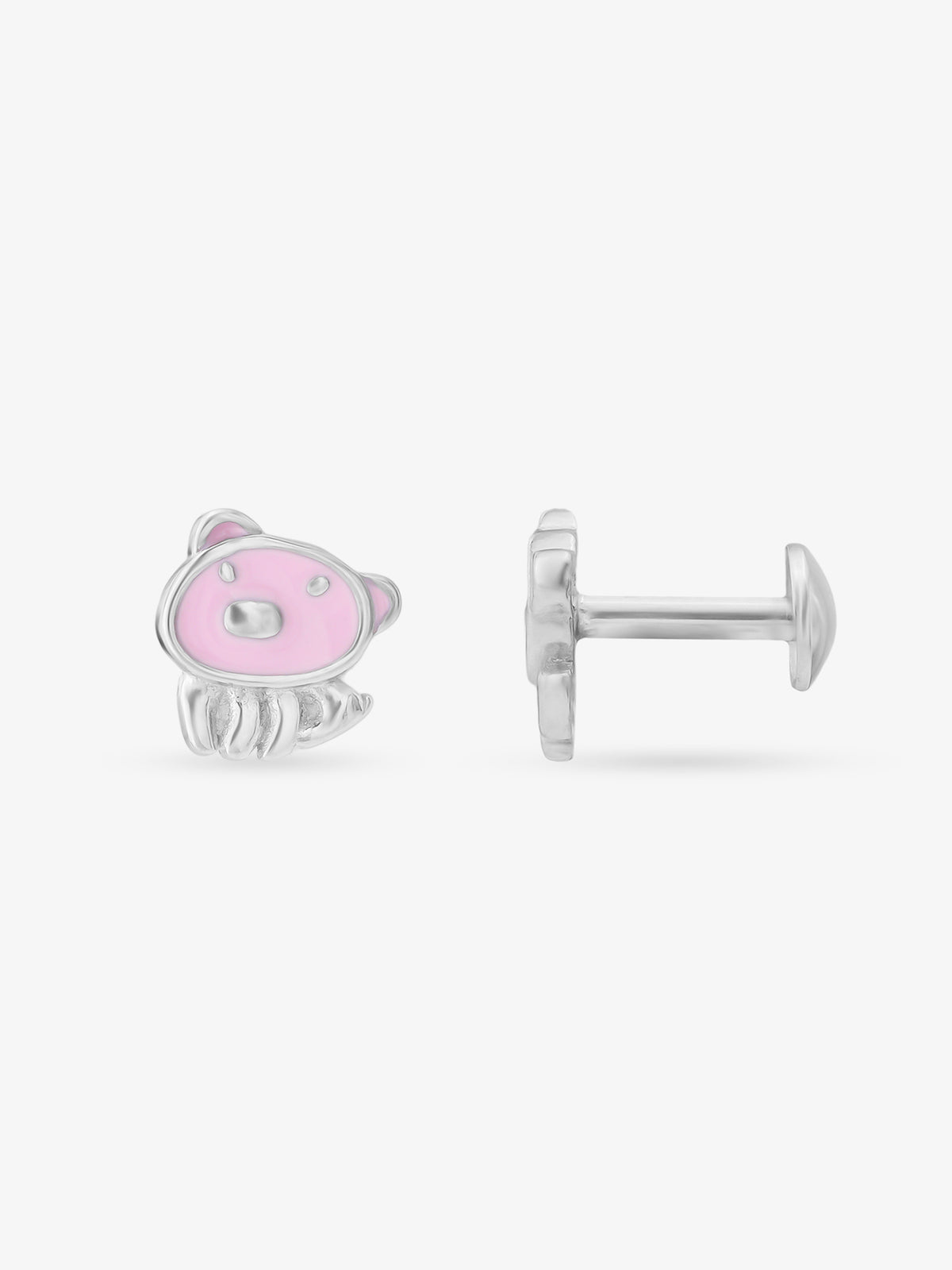 Side profile of SIJA 925 silver Piggy Pal Necklace showing polished edges and durable sterling silver construction