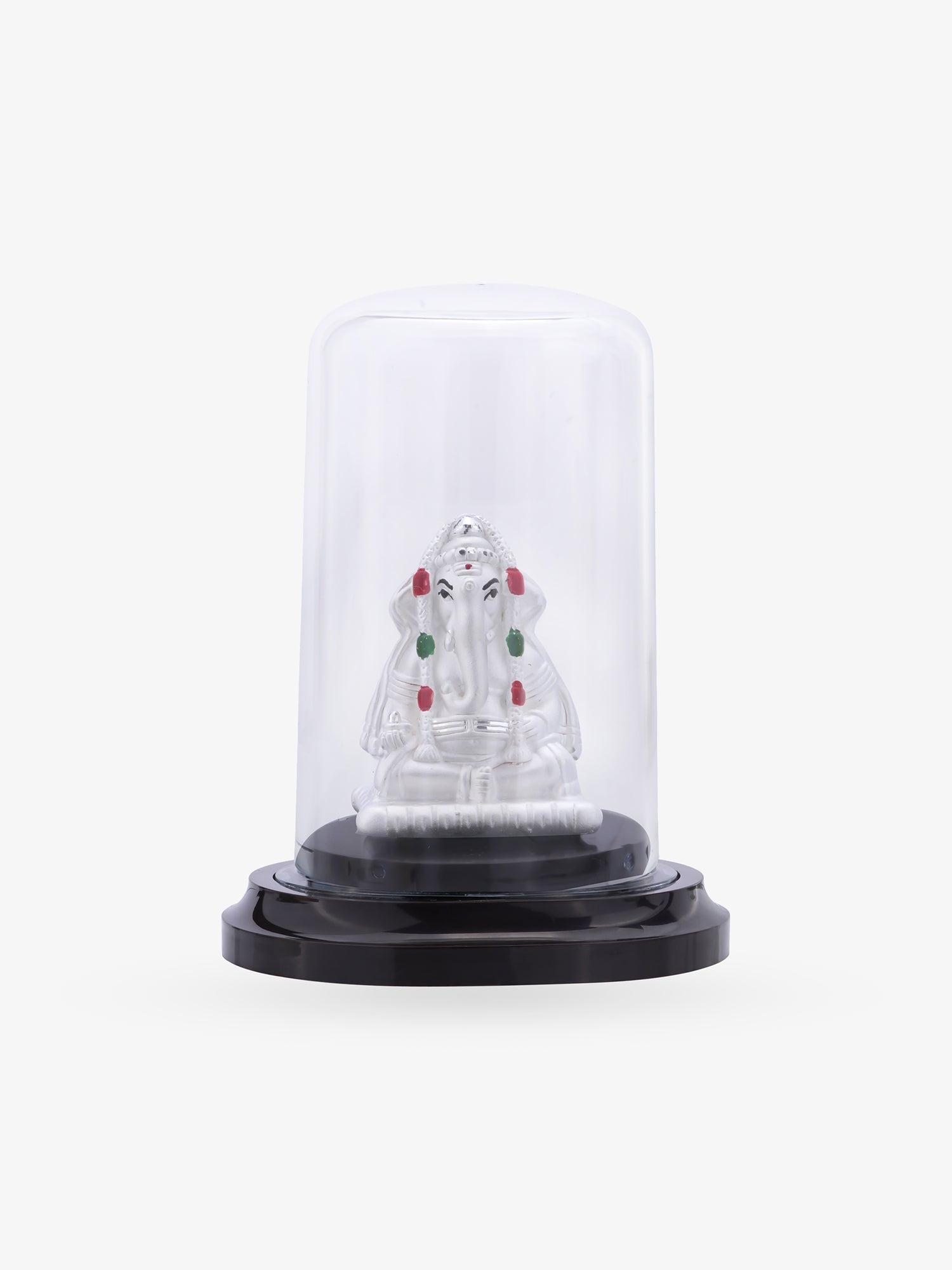 SIJA 925 Silver Pillaiyarpatti Valampuri Ganesha Idol elegant sterling silver temple jewellery front view