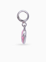 Side view SIJA 925 silver jewellery pink bird charm stylish handcrafted accessory perfect for parties anniversaries and festive wear