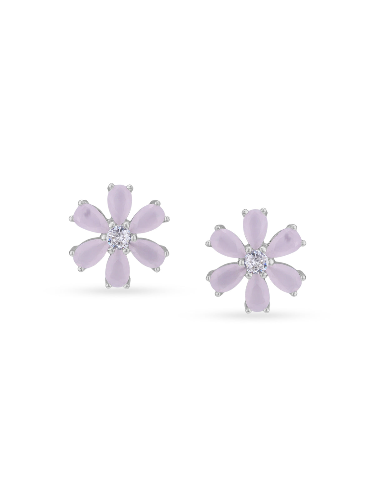 Detailed view of SIJA 925 Silver Bloom Stud highlighting ornamental finish polished sterling silver craftsmanship delicate floral motif