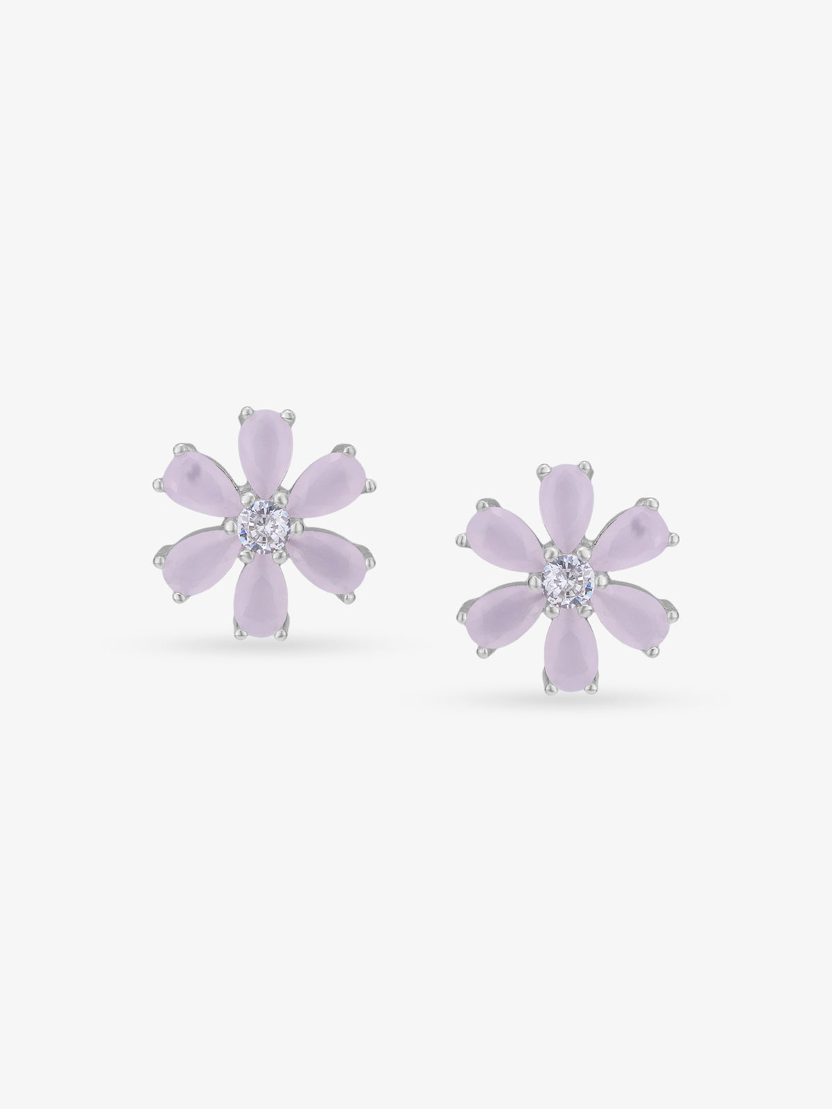 SIJA 925 Silver Bloom Stud sterling silver jewellery elegant floral design full front hero view accessory