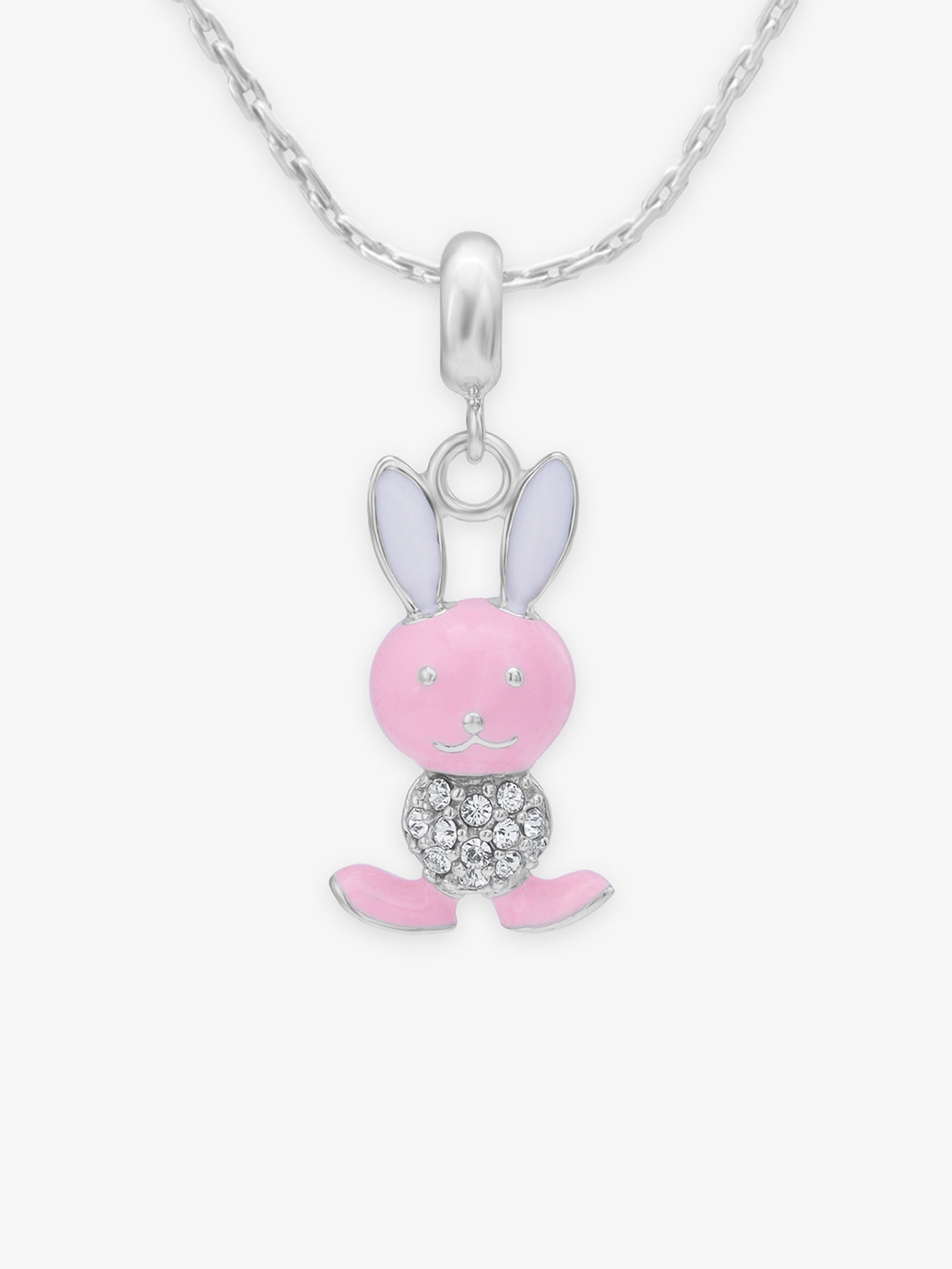SIJA 925 Silver Bunny Charm elegant sterling silver jewellery accessory front view