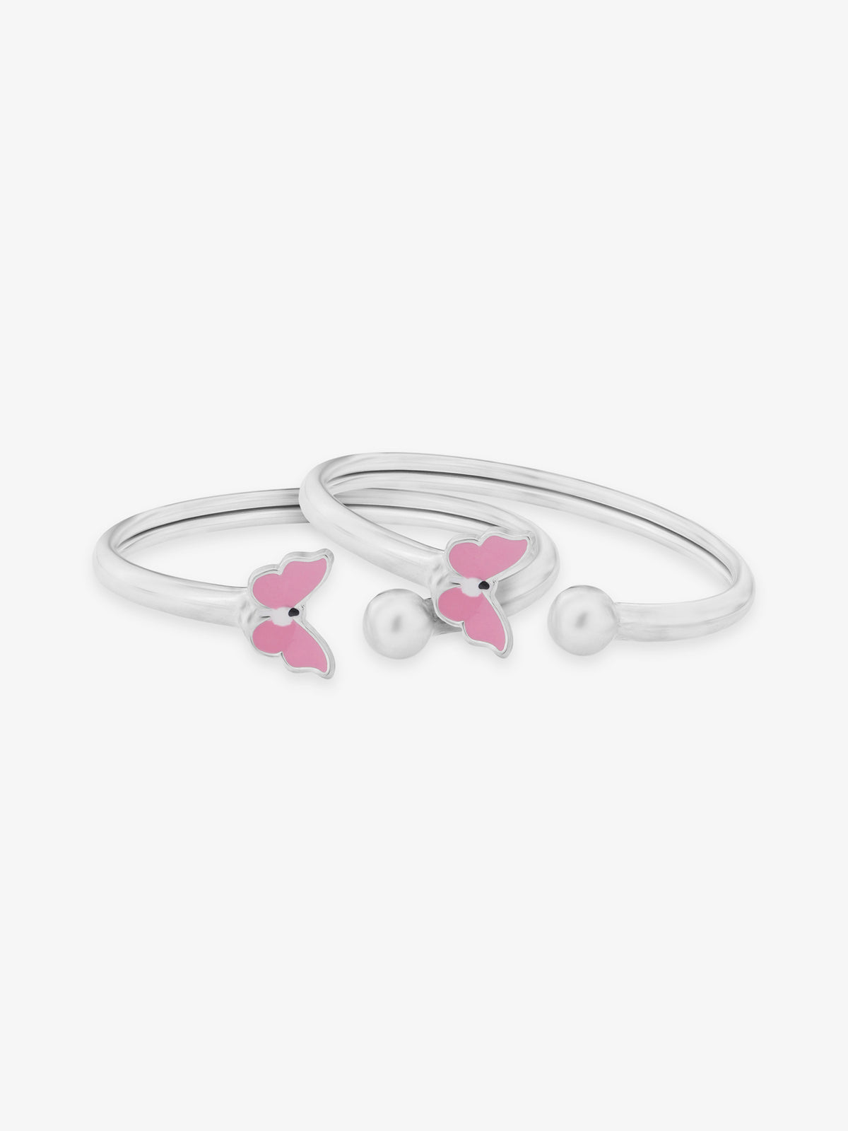 SIJA 925 Silver Kids Bracelet with Butterfly Charm sterling silver jewellery playful design full front hero view accessory