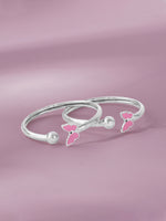 Close‑up of SIJA 925 Silver Kids Bracelet showing enamel butterfly charm detailing handcrafted sterling silver jewellery fun accessory for children