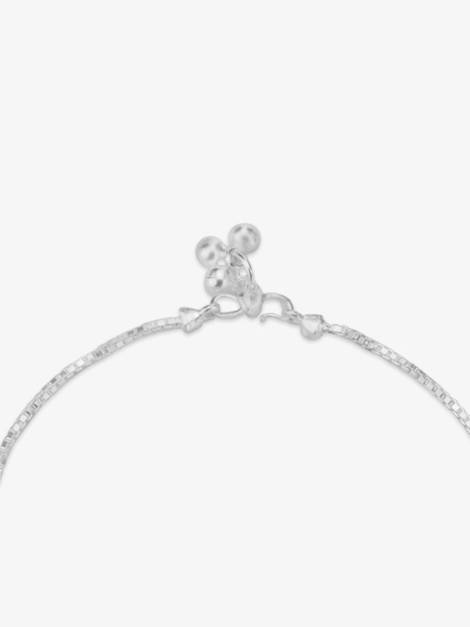 Side profile of SIJA 925 Silver Pink Butterfly Parade Anklet showing durable sterling silver chain artistry