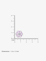 Reverse view of SIJA Pink Hexa Glow Stud showing BIS 925 hallmark certified sterling silver jewellery made in India
