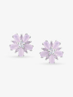 SIJA 925 Silver Leaf Blossom Stud elegant sterling silver womens jewellery accessory front view
