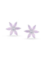 Detailed close up of SIJA Leaf Stud showing delicate leaf motif and premium silver craftsmanship
