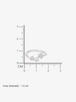 Reverse view of SIJA 925 Silver Pink Stone Star Toe Ring showing BIS 925 hallmark certified sterling silver jewellery made in India