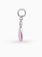 Side view SIJA 925 silver jewellery pink white dress charm stylish handcrafted accessory perfect for weddings parties anniversaries and festive wear