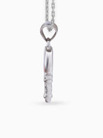 Side view SIJA 925 silver jewellery pink white memory key pendant stylish handcrafted accessory perfect for weddings parties anniversaries and festive wear
