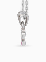 Side view SIJA 925 silver jewellery pink white palm charm stylish handcrafted accessory perfect for weddings parties anniversaries and festive wear