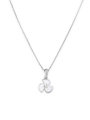Detailed close up of SIJA 925 Silver Pinwheel Pendant with Chain highlighting pinwheel charm craftsmanship