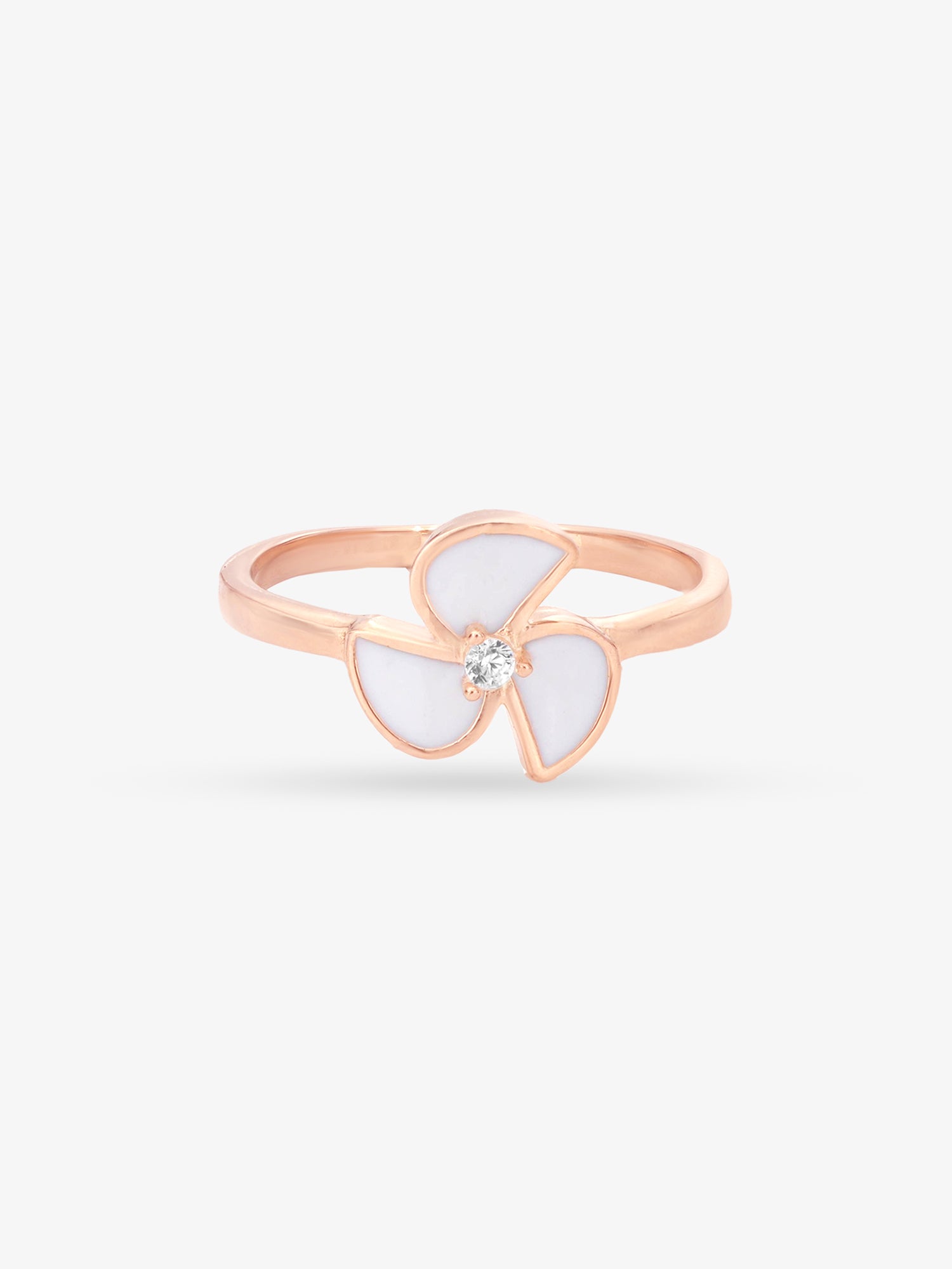 SIJA 925 Silver Rose Gold Pinwheel Ring sterling silver jewellery elegant hero shot