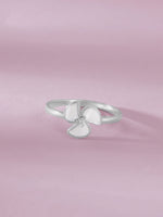 Detailed close up of SIJA 925 Silver Pinwheel Ring showing playful pinwheel motif and handcrafted silver finish