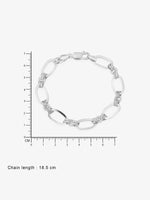 Reverse view of SIJA Polo Double Ring Mens Chain Bracelet showing BIS 925 hallmark certified sterling silver jewellery made in India