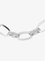 Clasp detail of SIJA 925 Silver Polo Double Ring Mens Chain Bracelet showcasing secure fastening and sturdy 999 silver quality