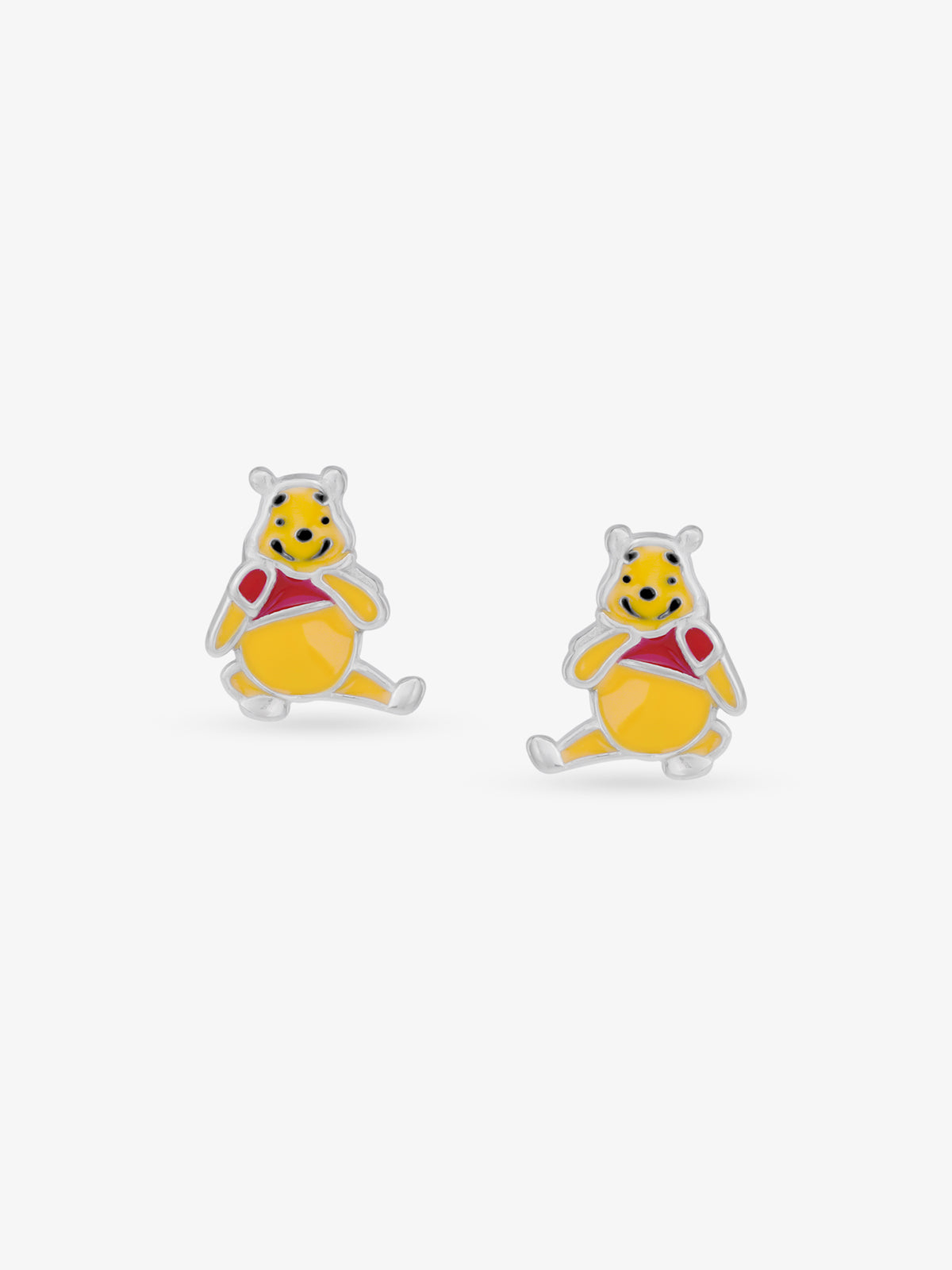 SIJA 925 Silver Pooh Bear Stud sterling silver jewellery playful kids design full front hero view accessory