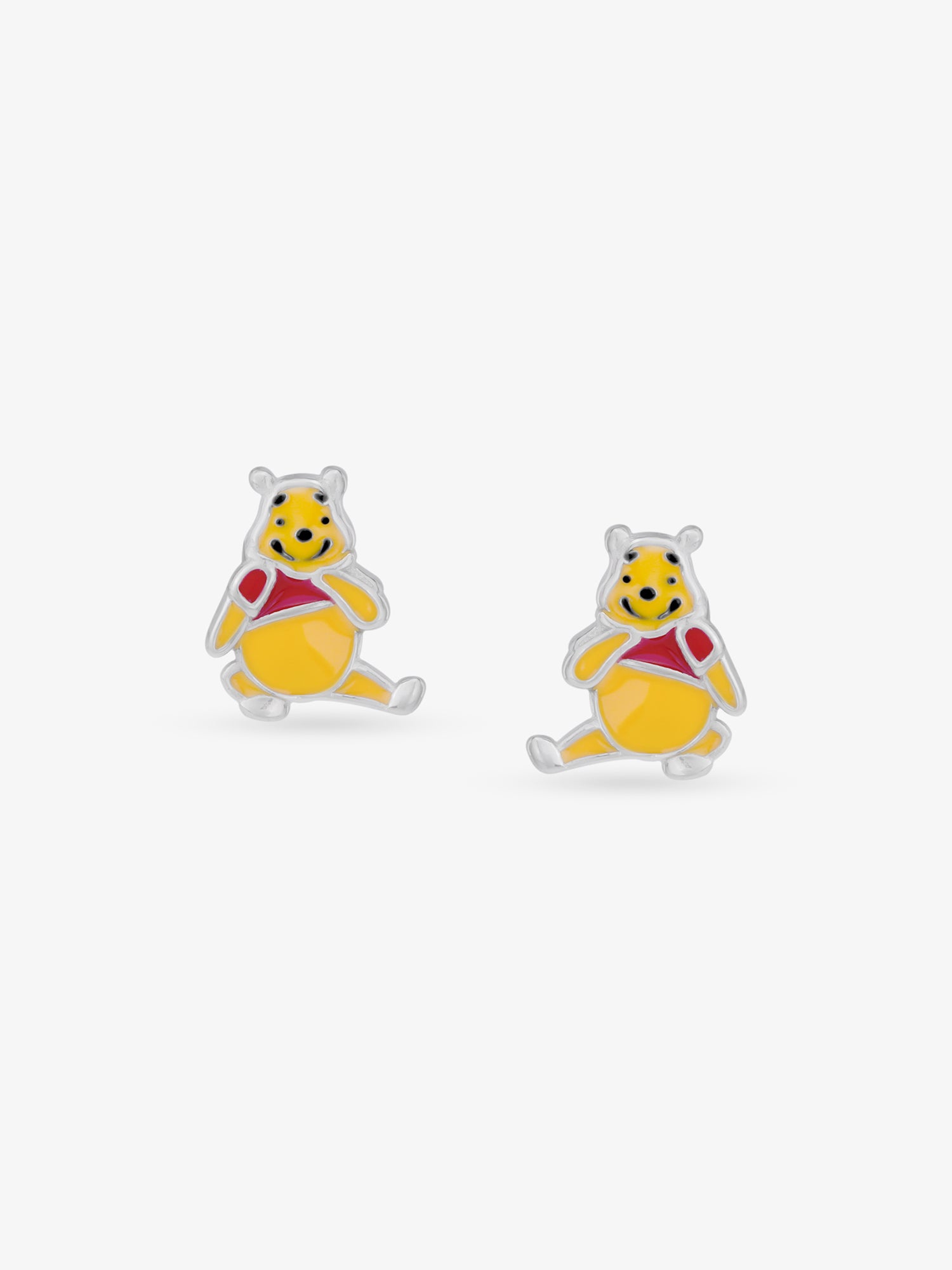 SIJA 925 Silver Pooh Bear Stud sterling silver jewellery playful kids design full front hero view accessory