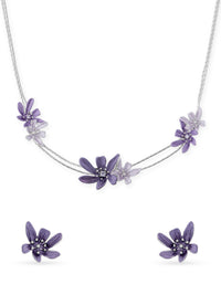 Close‑up of SIJA 925 silver Flower Necklace showing intricate floral detailing handcrafted sterling silver jewellery timeless accessory