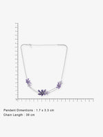 Reverse of SIJA Flower Necklace showing BIS 925 hallmark stamp certified sterling silver jewellery authenticity and quality assurance