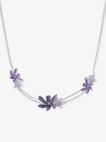 Close‑up of SIJA 925 silver Flower Necklace showing intricate floral detailing handcrafted sterling silver jewellery timeless accessory