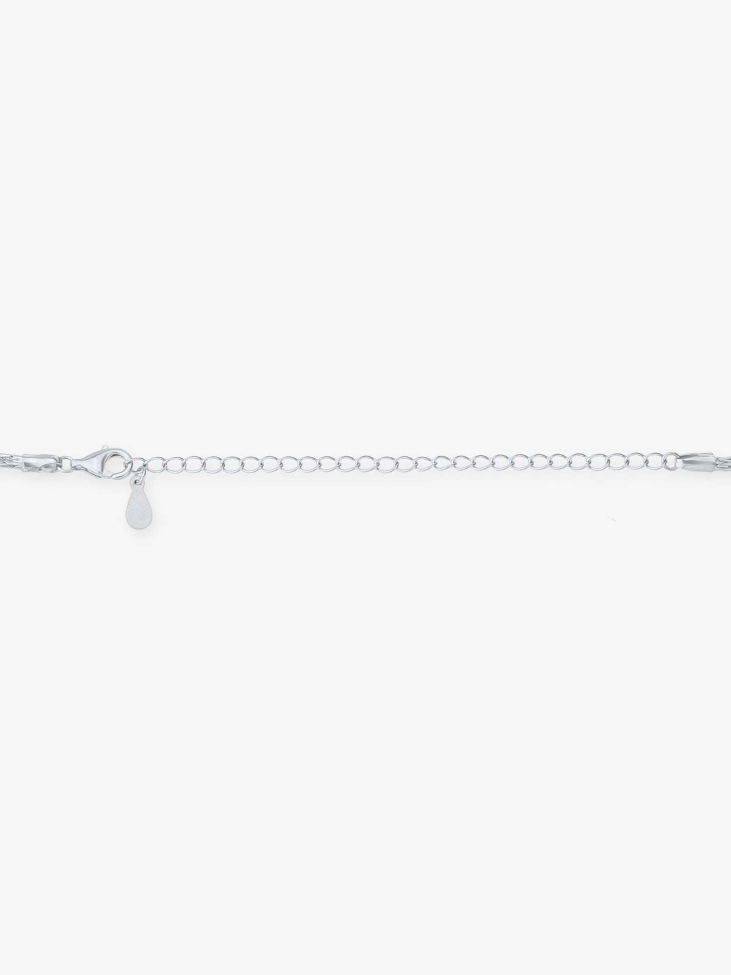 Side profile of SIJA 925 silver Flower Necklace sterling silver jewellery elegant accessory durable construction polished edges