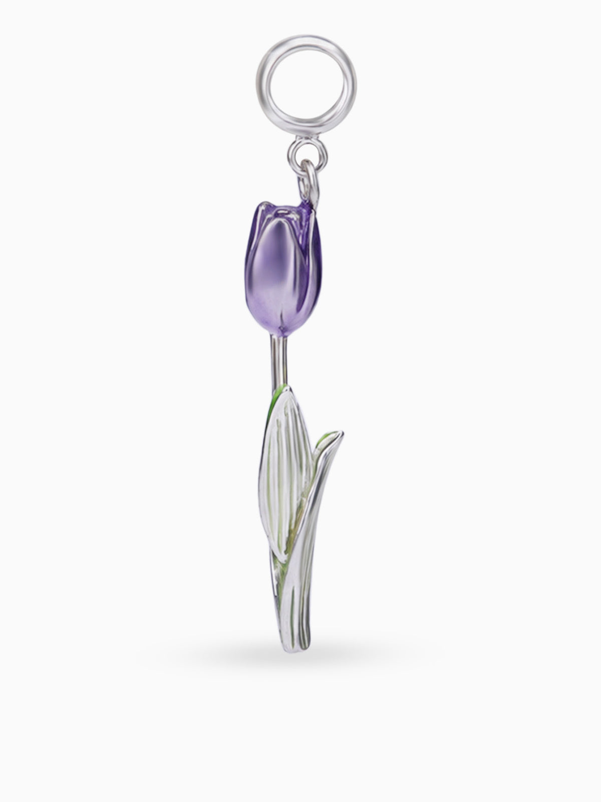 Side view SIJA 925 silver jewellery purple rose charm stylish handcrafted accessory perfect for weddings parties anniversaries and festive wear