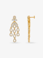 Side profile of SIJA 925 Silver Rain Droplets Earrings highlighting durable sterling silver craftsmanship and droplet charm placement