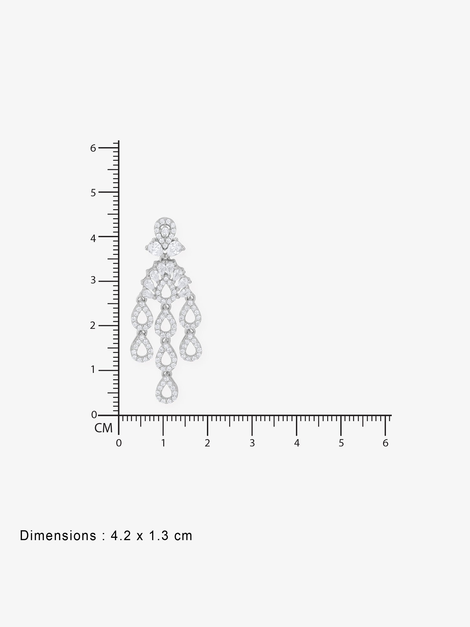 Reverse view of SIJA 925 Silver Rain Droplets Earrings showing BIS 925 hallmark certified sterling silver jewellery made in India