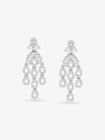 SIJA 925 Silver Rain Droplets Earrings elegant sterling silver jewellery accessory front view