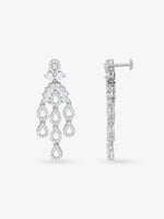Side profile of SIJA 925 Silver Rain Droplets Earrings highlighting durable sterling silver craftsmanship and droplet charm placement