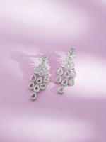 Detailed close up of SIJA 925 Silver Rain Droplets Earrings showing delicate droplet charms and handcrafted silver finish