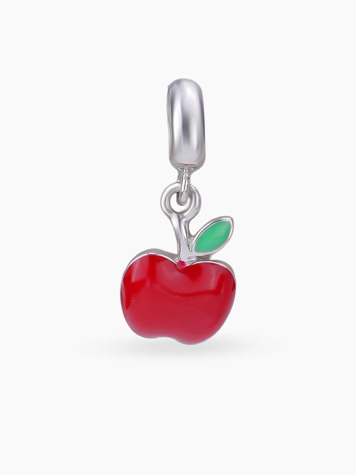 Close up SIJA 925 silver jewellery red apple charm handcrafted premium design versatile accessory for everyday wear and special occasions