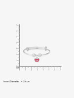 Reverse view of SIJA Red Apple Drops Bracelet showing BIS 925 hallmark certified sterling silver jewellery made in India