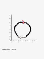 Side profile of SIJA 925 sterling silver Red Butterfly Kids Bracelet showing polished edges and durable sterling silver construction