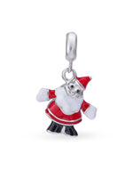 Hero shot SIJA 925 silver jewellery red Santa Claus charm BIS hallmarked festive accessory perfect for Christmas gifting and celebrations