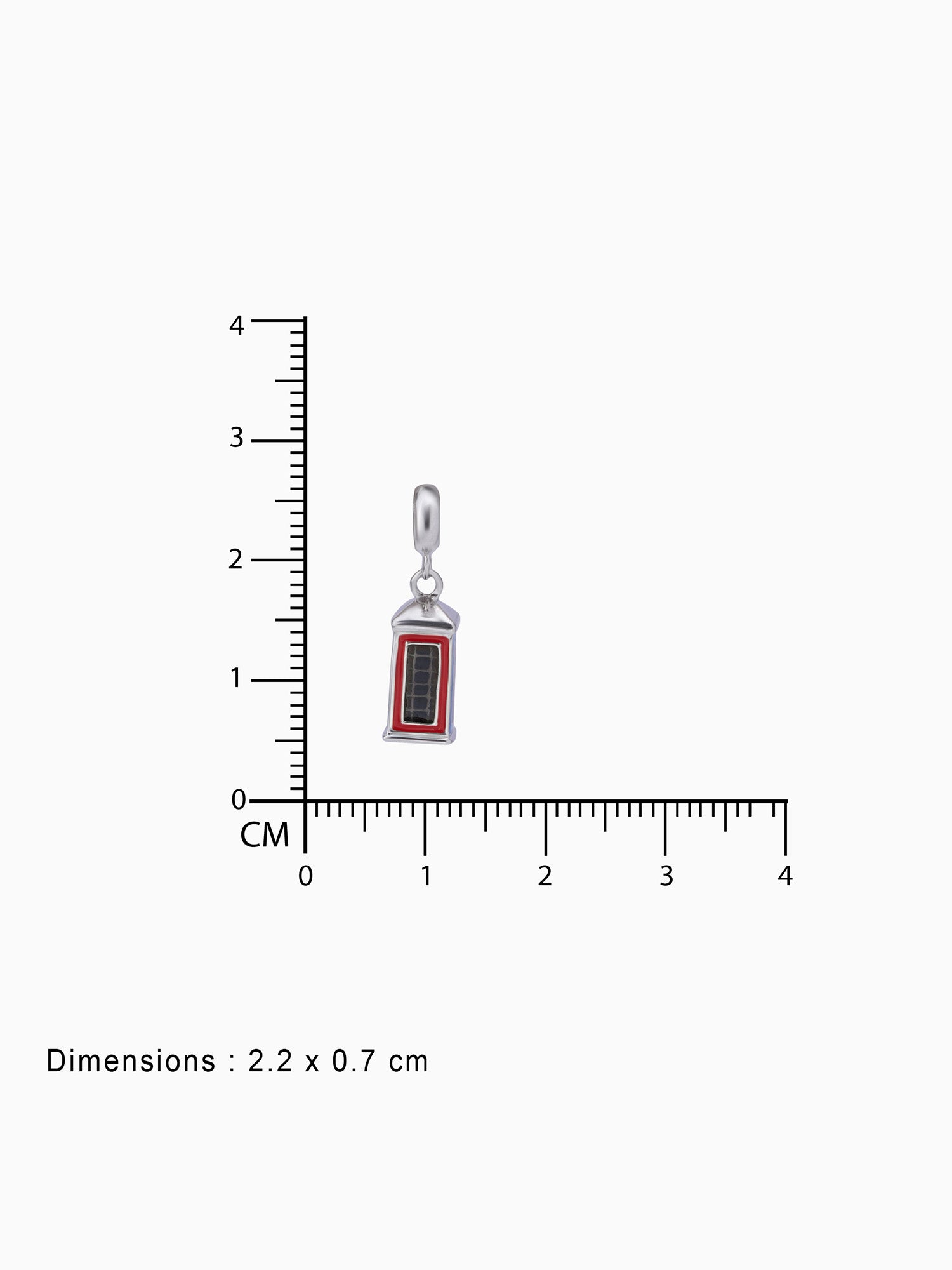 BIS hallmark view SIJA 925 silver jewellery red telephone booth charm certified premium accessory elegant timeless design for gifting and celebrations