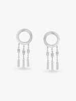 SIJA 925 Silver Ring with Droplets Earrings elegant sterling silver jewellery accessory front view