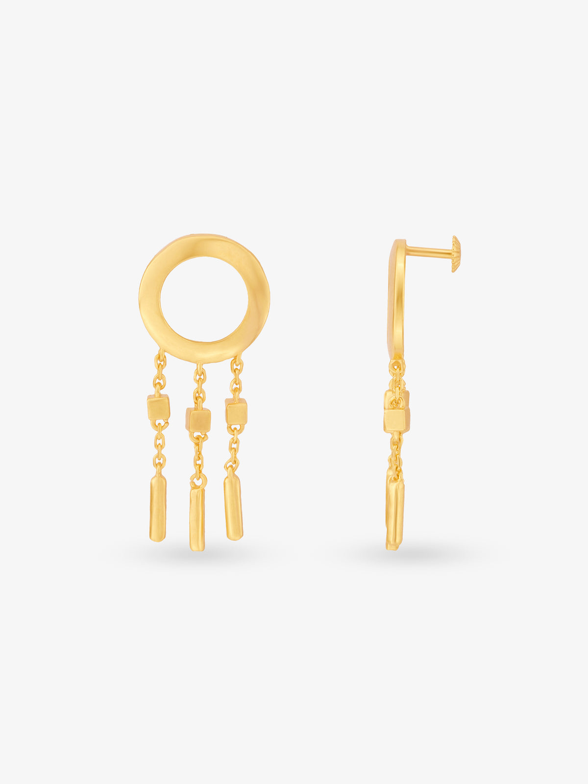Side profile of SIJA 925 Silver Ring with Droplets Earrings highlighting durable sterling silver craftsmanship and droplet charm placement