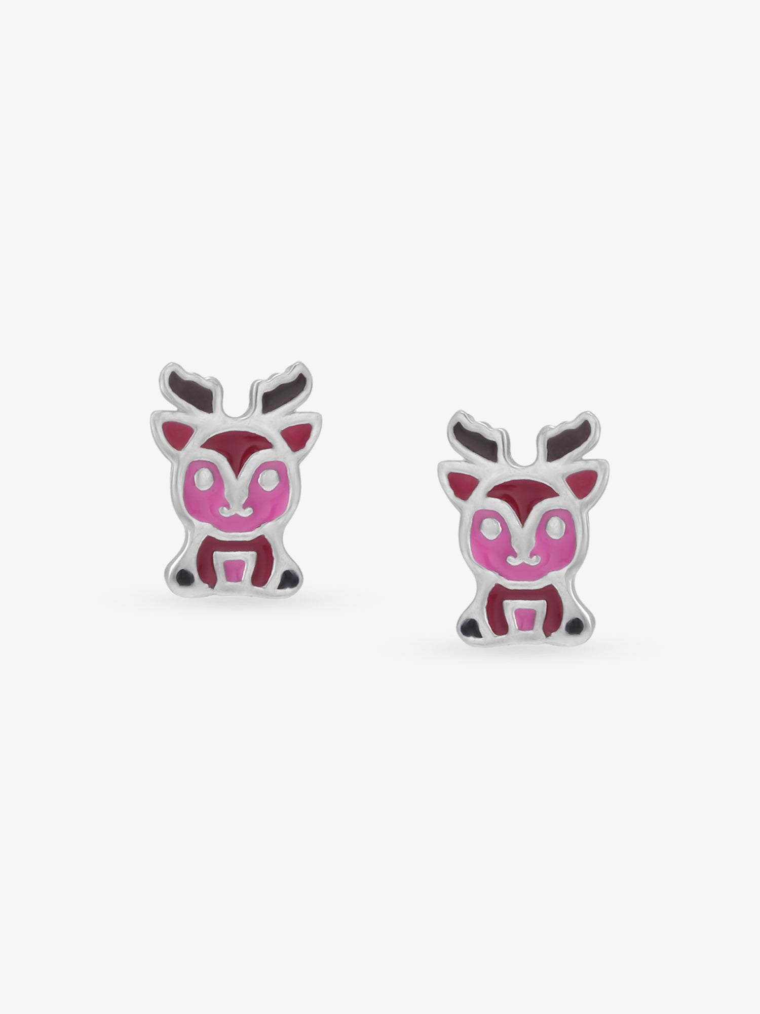 SIJA 925 Silver Rudolph Stud sterling silver jewellery full front hero view festive accessory