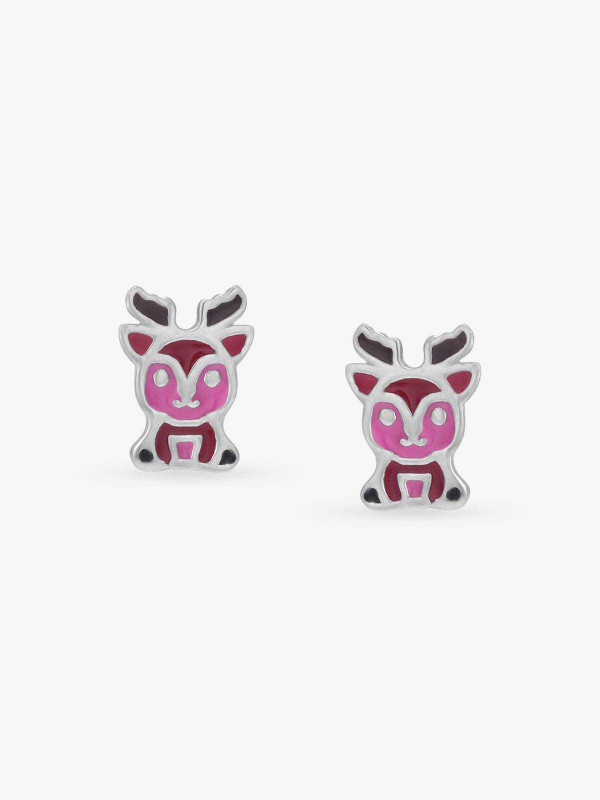 SIJA 925 Silver Rudolph Stud sterling silver jewellery full front hero view festive accessory