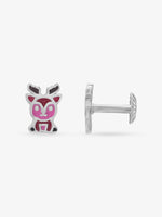 Side profile of SIJA 925 silver Rudolph Stud showing polished edges and durable sterling silver construction