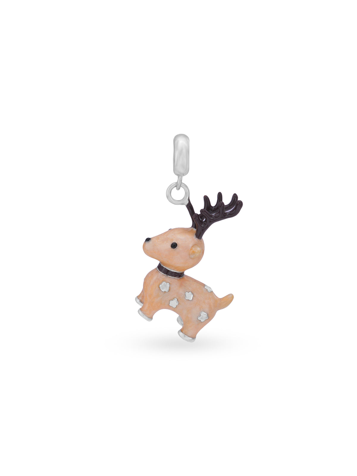 SIJA 925 Silver Deer Charm Ring elegant sterling silver womens jewellery accessory front view