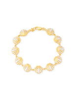 Detailed close up of SIJA 925 Silver Shell Bracelet highlighting shell charm craftsmanship