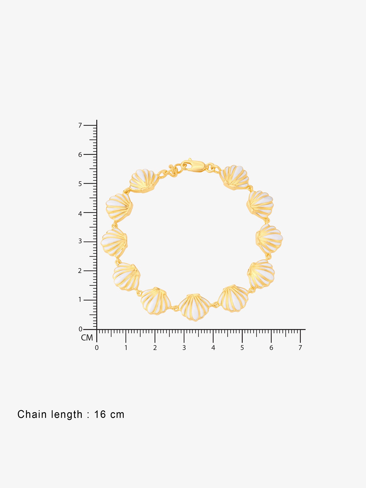 Reverse view of SIJA 925 Silver Shell Bracelet BIS 925 hallmark certified sterling silver jewellery