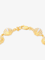 Side profile of SIJA 925 Silver Shell Bracelet showing durable sterling silver chain artistry