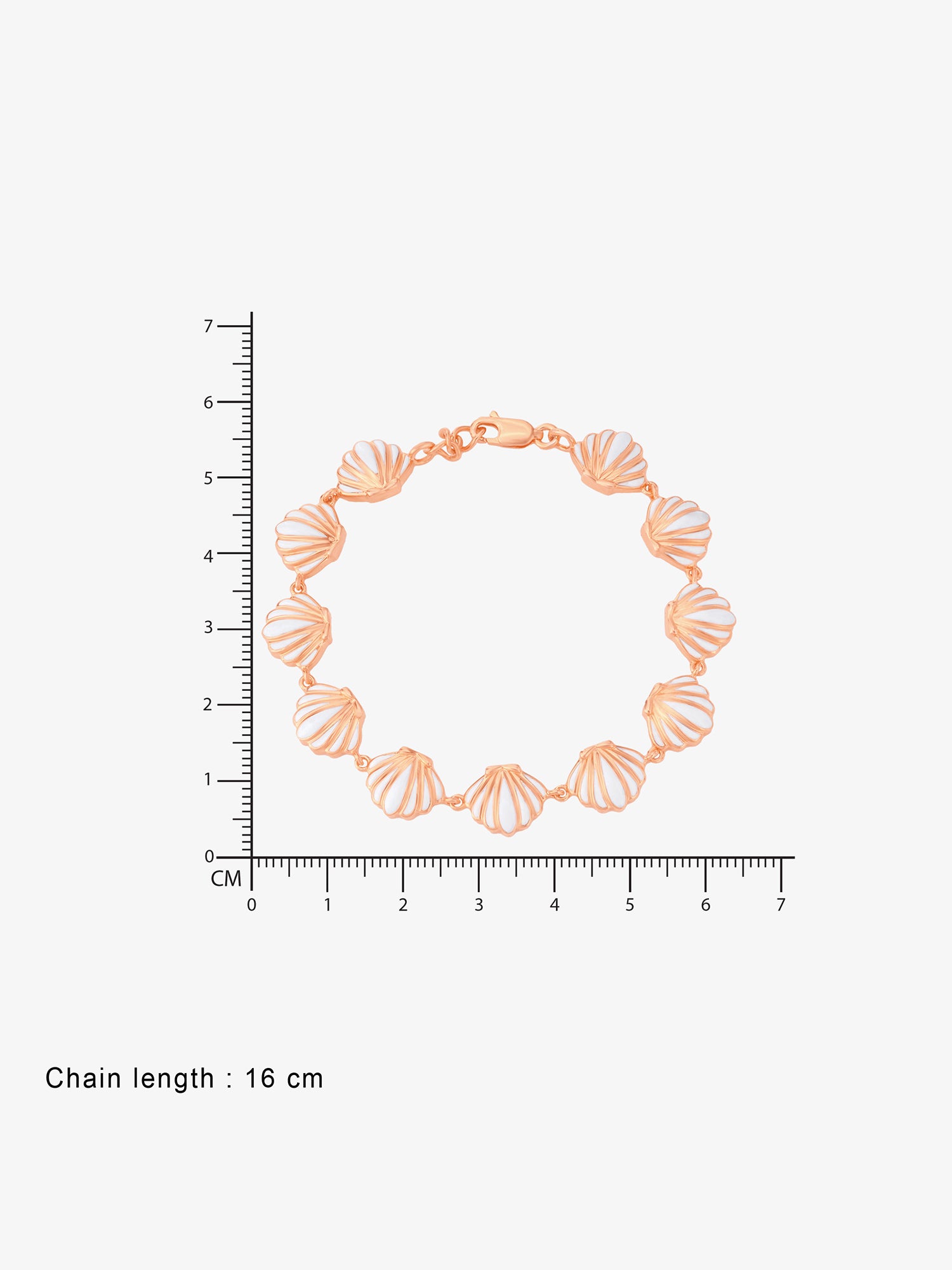Reverse view of SIJA 925 Silver Shell Bracelet BIS 925 hallmark certified sterling silver jewellery