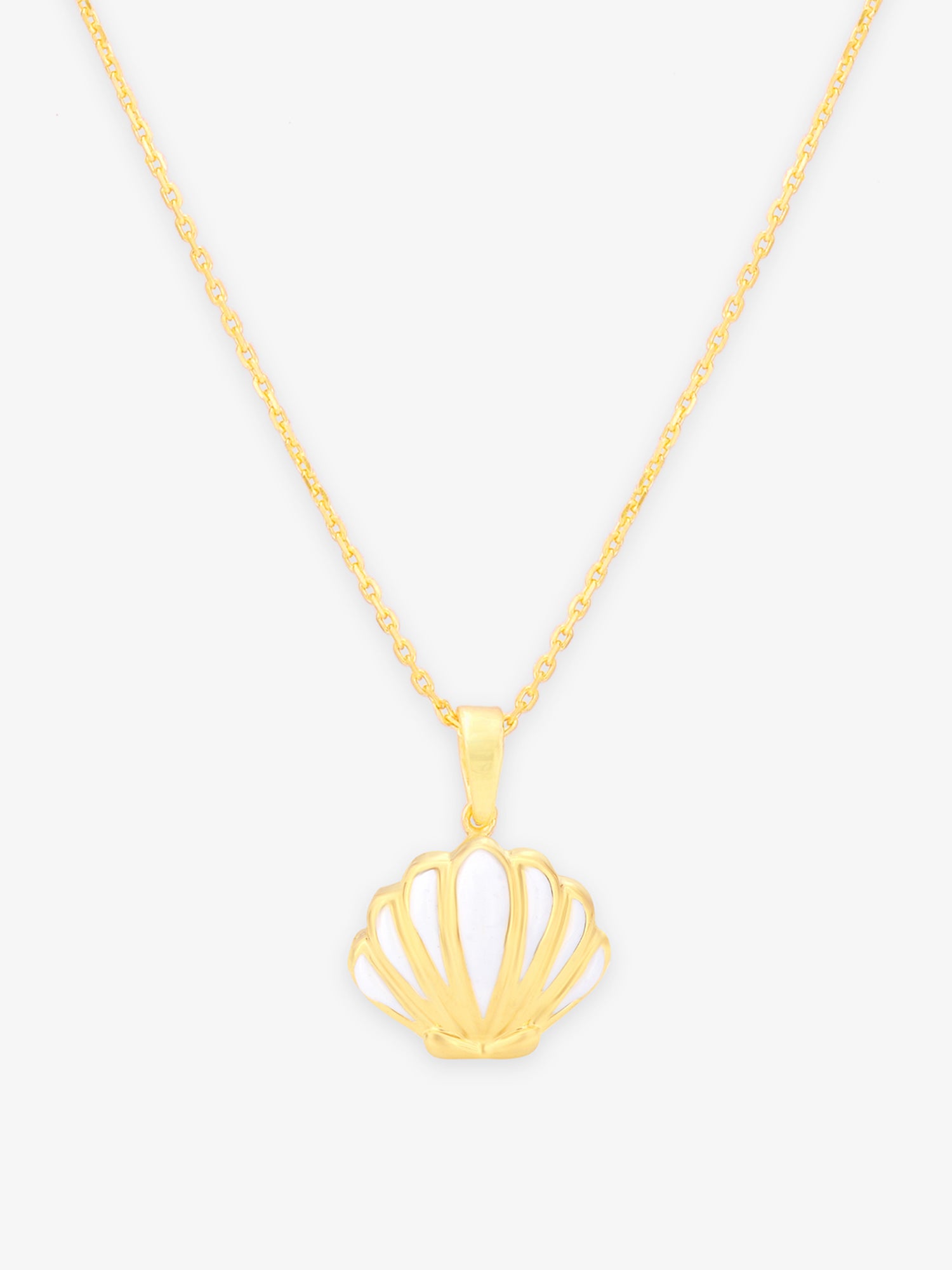 SIJA 925 Silver Shell Pendant with Chain sterling silver jewellery elegant hero shot