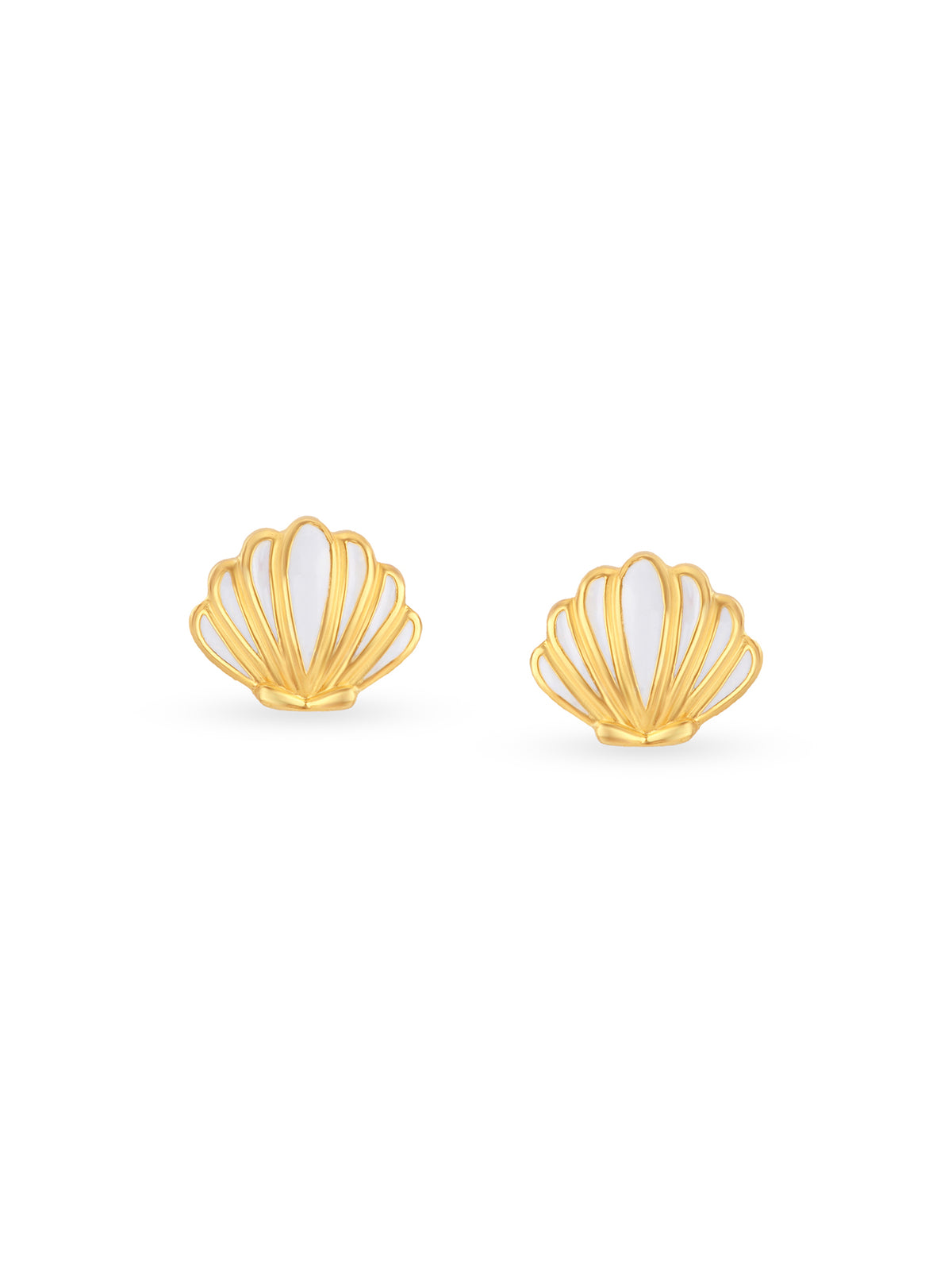 Reverse view of SIJA 925 Silver Shell Stud BIS 925 hallmark certified sterling silver jewellery